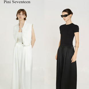 【PINI 17长期主义】SS25 重工醋酸阔腿裤  长期主义控必入神裤