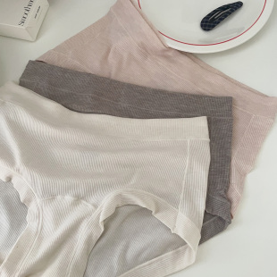 女 柔软莫代尔含桑蚕丝加长裆中腰内裤 大PP推荐 松弛自在基础款