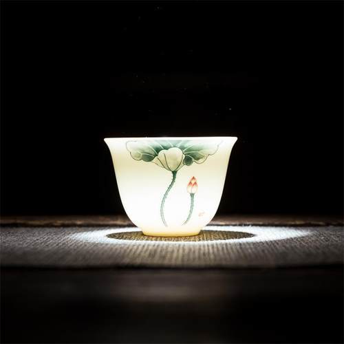 泡茶陶瓷白瓷茶杯白瓷品茗单杯