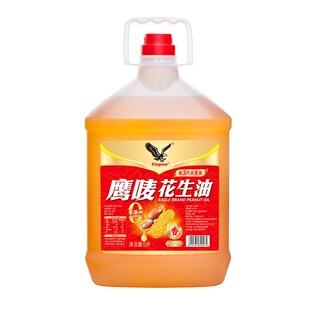鹰唛花生油实惠装5L*1桶 一箱压榨一级浓香花生油健康食用油商用