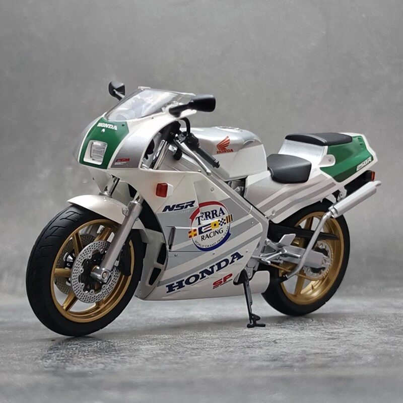 全新青岛社1:12本田NSR250烈火战车HONDA仿真摩托车模型收藏摆件