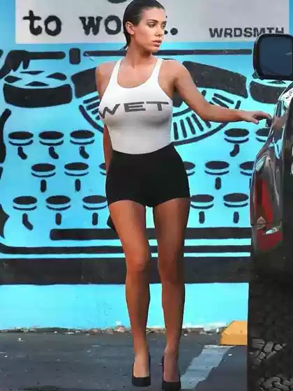 In Stock Yzy! Mowalola Wet Letter Print Tank Top American Style High-Elastic Top Bianca Same Style Kenye