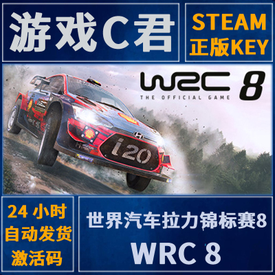 PC正版 Steam游戏 汽车拉力锦标赛8 WRC 8 激活码 国区 全球key