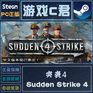 PC正版 Steam游戏 突袭4 Sudden Strike 4 激活码 喜加一 全球Key