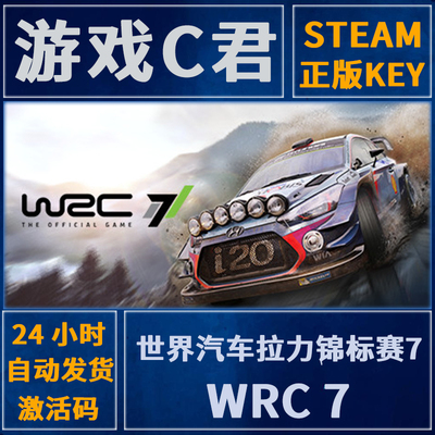 PC正版 Steam游戏 汽车拉力锦标赛7 WRC 7 激活码 国区 全球key