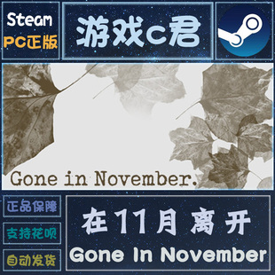 Gone 在11月离开 November 喜加一全球Key Steam正版 抑郁 游戏