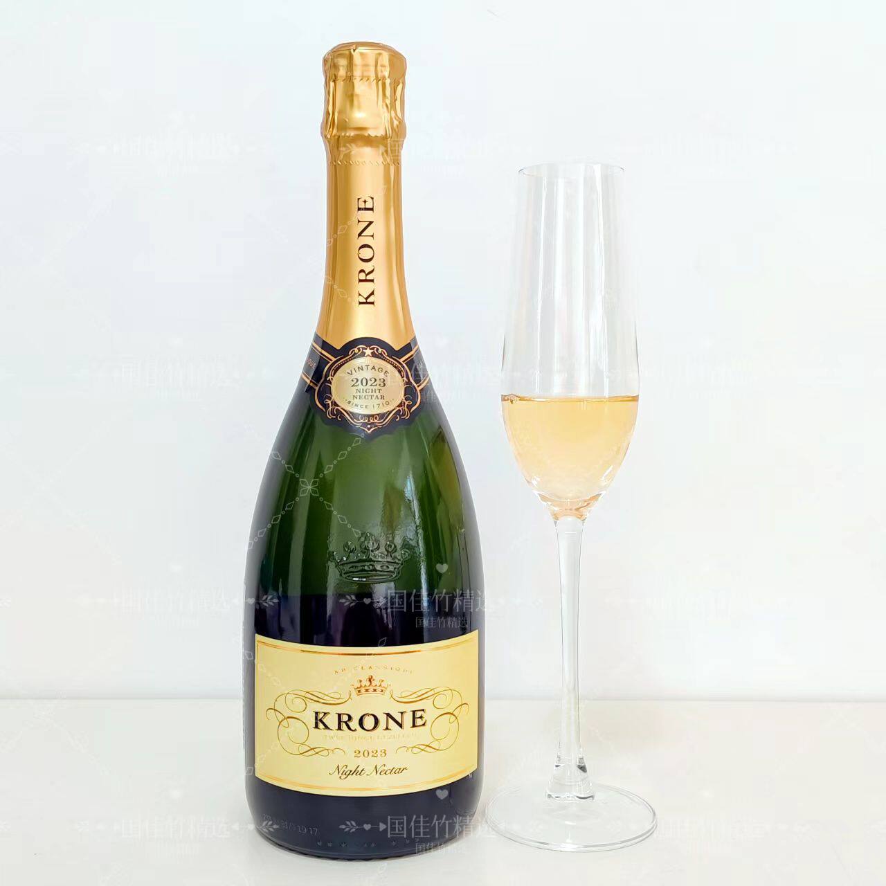 南非皇冠酒庄夜魅传统法年份香槟酿造法半干型起泡白葡萄酒Krone