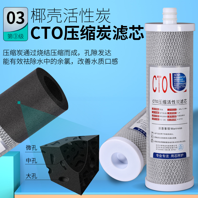 插入式压缩炭棒适用于沁园RO185