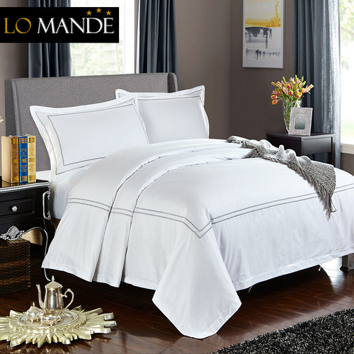 罗曼德宾馆布草贡缎绣框四件套