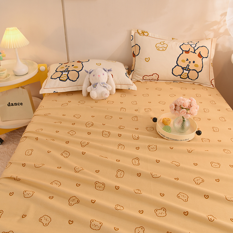 100全棉磨毛纯棉ins床单单件被单