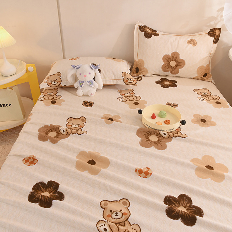 ins全棉加厚磨毛床单单件秋冬季双人1.5m1.8米纯棉被单人学生宿舍