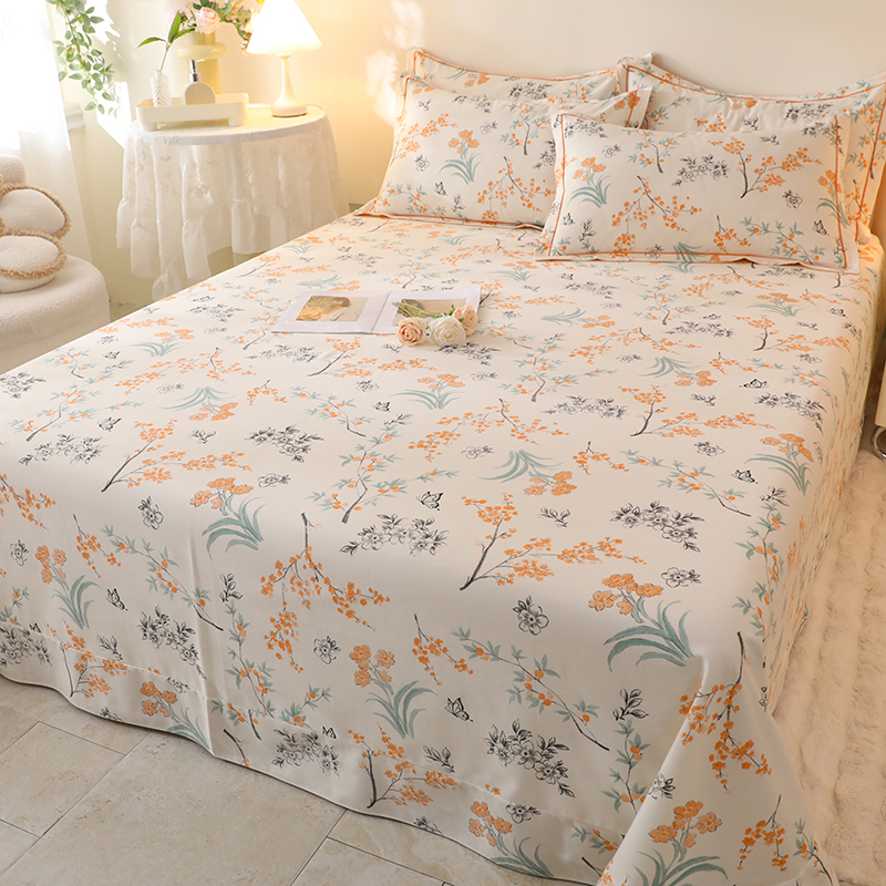 ins全棉加厚磨毛床单单件秋冬季双人1.5m1.8米纯棉被单人学生宿舍