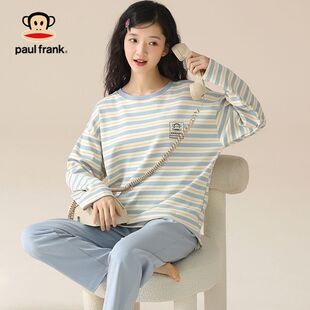 大嘴猴2025年新款长袖长裤纯棉睡衣女士春秋可外穿家居服套装冬季