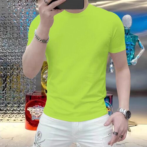 丝滑亮色抗起球不缩水男士短袖T