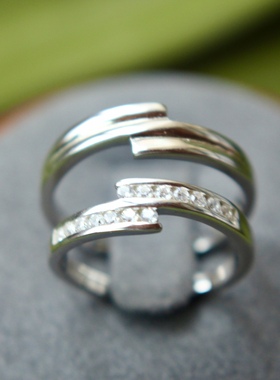 925纯银简约情侣戒指纪念日必买