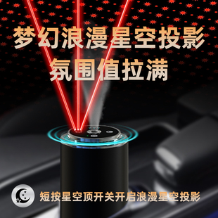2025新款车载香薰扩充套装高级香片喷雾点烟器氛围灯智能空气净化
