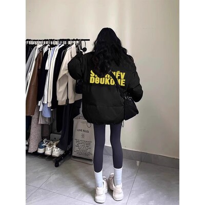 美式复古加厚情侣棉衣棉服女