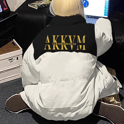 撞色棉袄外套加厚高级感棉衣女