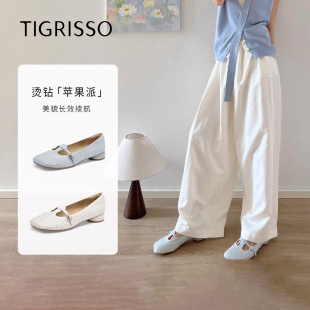 TA65132 蹀愫苹果派闪钻玛丽珍芭蕾平底鞋 不累脚单鞋