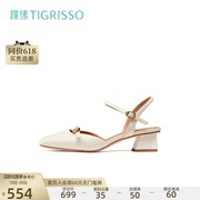 Spring and summer square heel and square head temperament Mary Jane women's fashion sandals TA21309-14