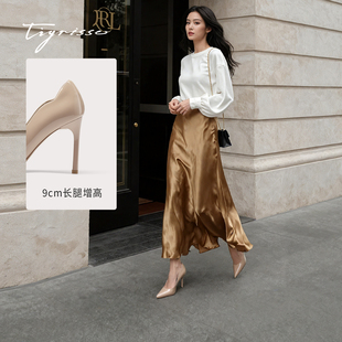 T76101A 懂你蹀愫26年春季 通勤气质单鞋 裸色尖头9cm高跟鞋 新款