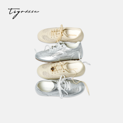 放风日蹀愫26年春新款芭蕾风德训鞋巨软系带运动休闲鞋T76141Y-01