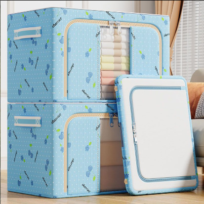 衣服收纳箱家用装衣物被子百纳箱布艺可视窗衣柜整理箱防尘收纳箱