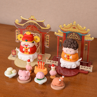 财神爷小神仙供台招财玄学办公室工位情绪稳定电脑桌面小摆件装饰