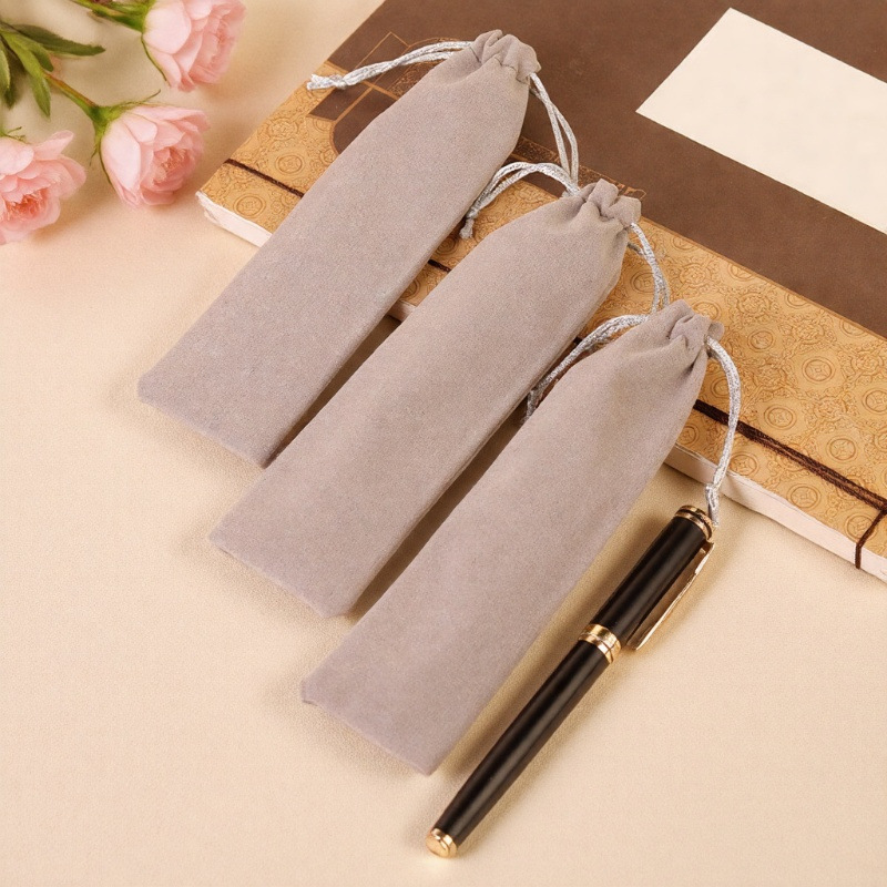 绒布束口袋笔袋翻页笔收纳可定制