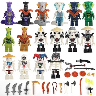 新款双面幻影忍者骷髅兵团将军反派鬼怪面具E先生蛇怪玩具6-14岁