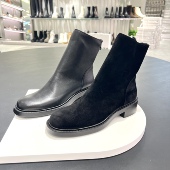 思加图2025冬季 复古倒靴英伦短靴瘦瘦靴女靴子B8111DD5 新款