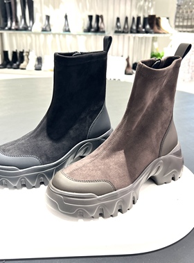 思加图2025冬季新款交响海豚靴短靴增高厚底休闲靴子女EIX03DZ5