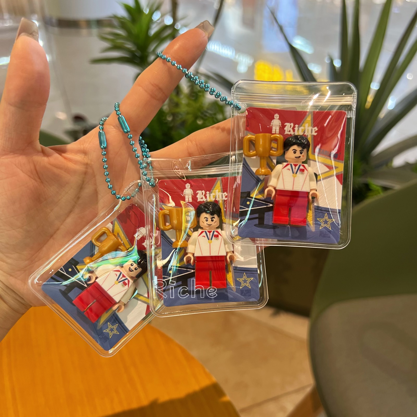 国乒莎头人仔挂件圆满组合书包挂扣马龙许昕周边纪念礼物可拆卸