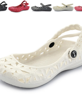 回力凉鞋女护士鞋夏季白色透气镂空上班鞋防滑低帮平底休闲凉拖鞋