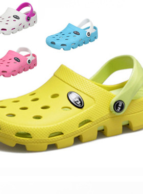 回力洞洞鞋白色低帮凉鞋女款拼色防水日常夏可拆卸塑胶沙滩鞋包头