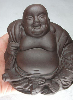 特价宜兴精品和尚喷水布袋茶玩