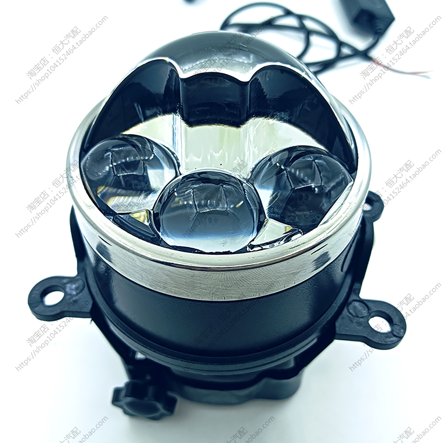 三直射激光LED雾灯双光透镜改装防水远近光一体防水射灯外置安装
