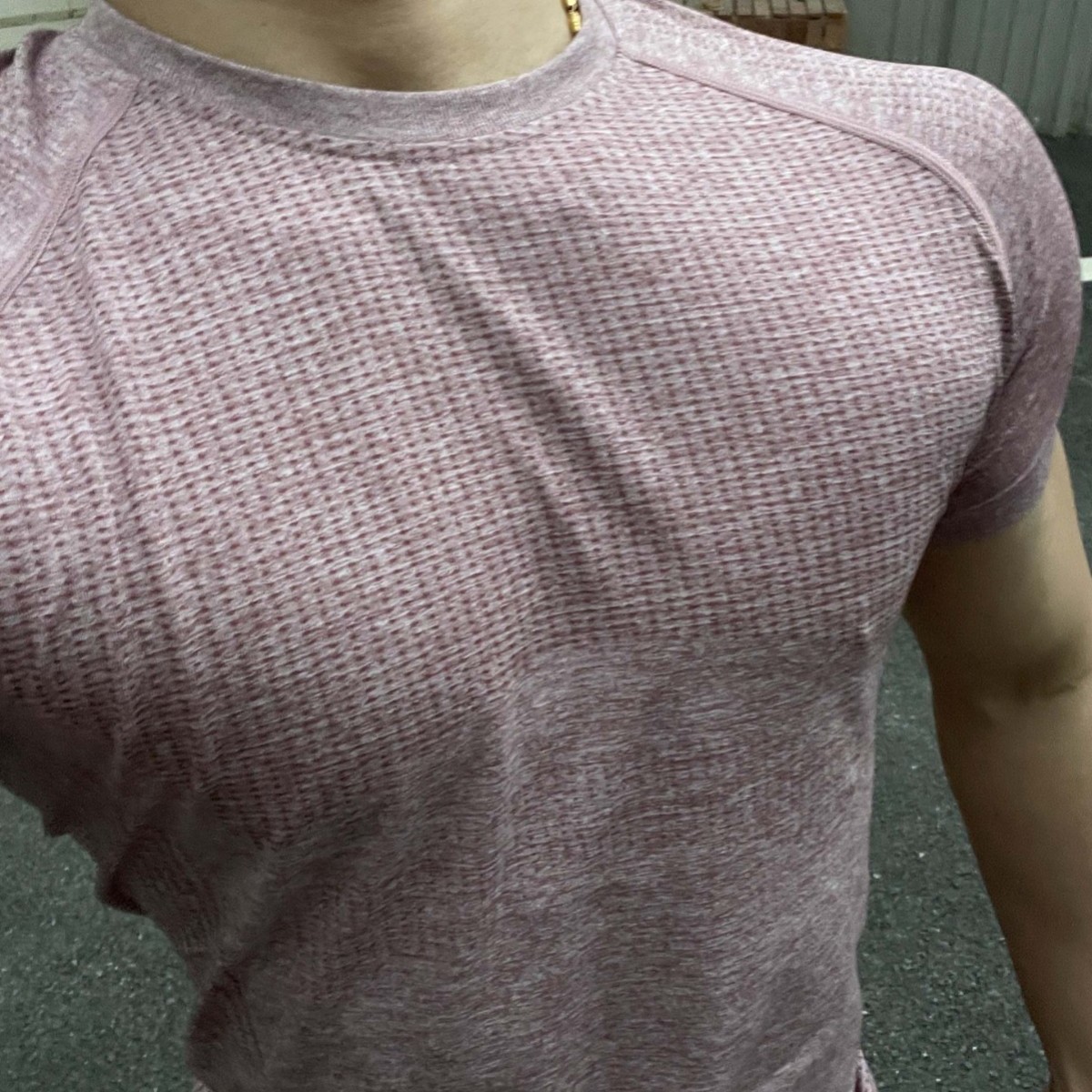 无缝提花运动短袖速干T恤