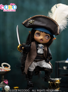Piccodo现货 原创P8海盗套装配件 可动人偶娃衣12分1:12bjd