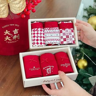 10A抑菌女士内裤 ABBY&CONNIE6171 复古红50支A类本命红内裤