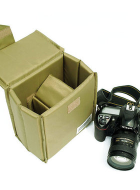 酷色 摄影包鞍袋内胆 单反数码微单相机包内胆防水防震加厚可折叠