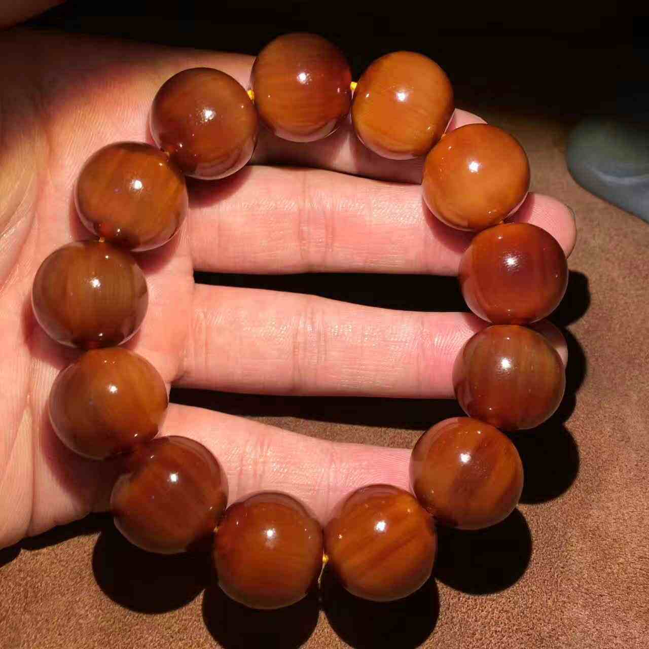 正宗野生满血山龟甲手串山龟壳酒红色手链男款黄金甲招财养身文玩