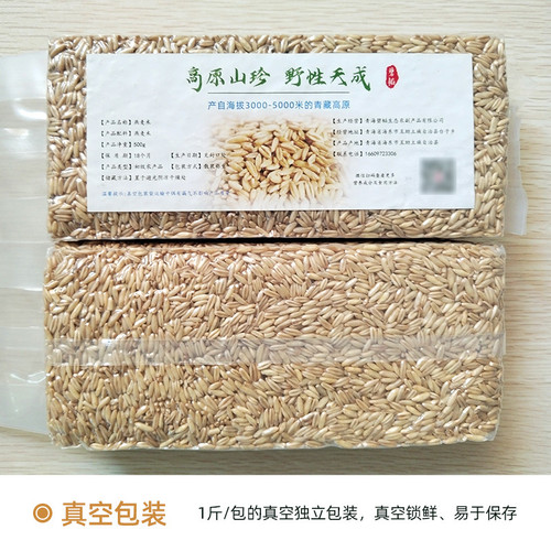 青海优质带皮燕麦米新米 高原农家真空装纯燕麦全麦 糖友五谷杂粮