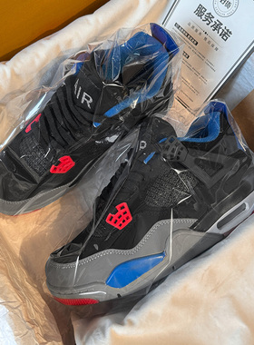 官方正品AJ4猛龙高帮运动鞋男女款春季2026新款休闲百搭厚底板鞋