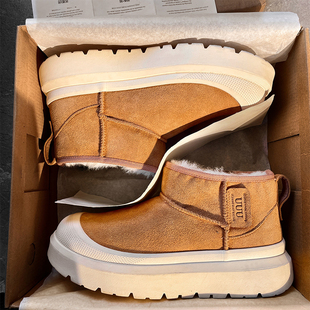 加绒套脚保暖面包棉鞋 桑坡厚底雪地靴零下40℃御寒男女款 2025冬季