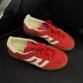 Physical Product with Three Stripes - Red Suede (Authentic Flagship High-End Goods Only)