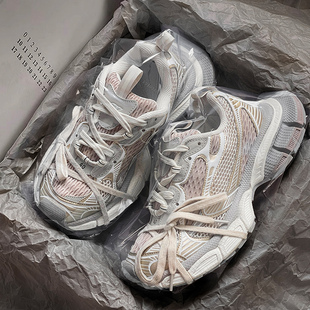 莆田旗舰九代做旧增高厚底运动鞋 男女款 潮 巴黎3xl老爹鞋 官方正品