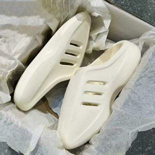 官方正品FOM鲨鱼拖鞋男女款夏季2026新款休闲穆勒包头半拖洞洞鞋