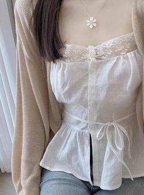 feathery傍晚时分_上瘾触感灯笼袖软绵绵云朵开衫