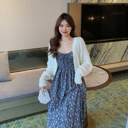 马海毛针织开衫外套2024新款秋冬慵懒感毛衣女镂空短款外搭上衣女